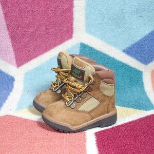 Timberland Brown and Beige Kids Boots